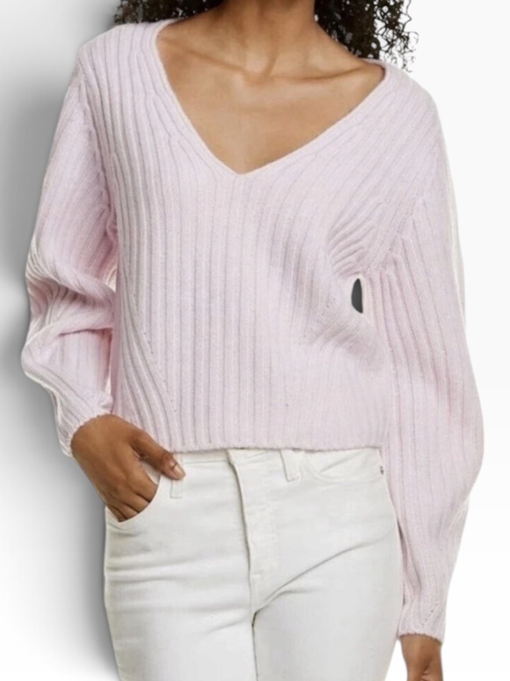 Vince Cashmere Wool Blend Cable Knit Oversized Sweater